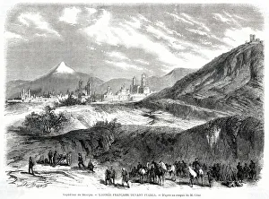 Puebla Gallery: The French Army approaches Puebla
