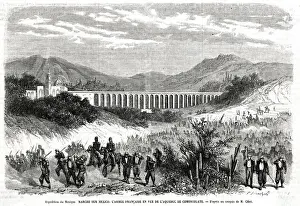Intervention Prints: French army marching to Mexico City 1863