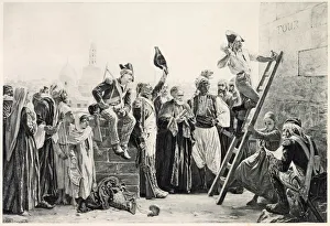 Images Dated 20th January 2021: The French army of occupation in Cairo leave their mark on the city