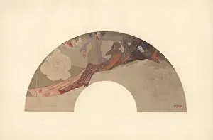 Holme Prints: French art nouveau fan design by Georges de