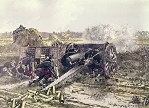 Shelling Collection: French artillery, Battle of the Marne, France, WW1