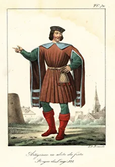 Italian Edition Prints: French artisan in costume for a festival, 1512