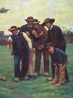 Grassy Collection: French Boules Players