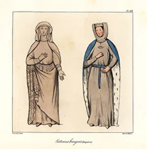 French bourgeois women's fashions, 13th century