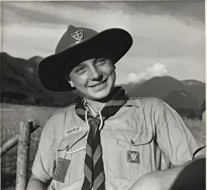 French boy scout at international camp