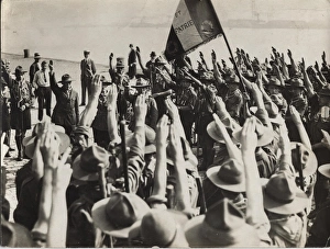 Allegiance Gallery: French boy scouts with flag