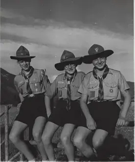 Camping Prints: French boy scouts at international camp