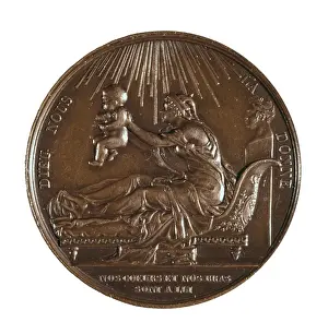 Galdiano Prints: French brinze medal (1820), work by Gayrard