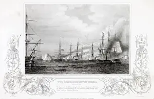 French and British Warships bombard the Russian port of Odessa
