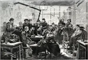 Pere Prints: French cafe in Place Maubert, Paris in 1889