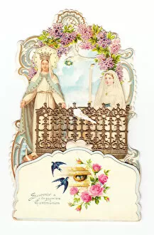 French card, souvenir of first communion
