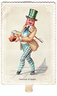 Images Dated 14th June 2018: French card, Souvenir of Friendship