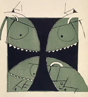 French cartoon, Iron Cross, WW1