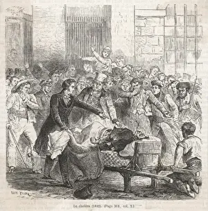 Sickness Prints: French Cholera victim