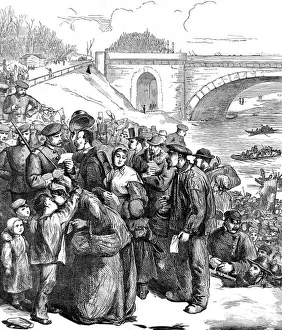 Lasted Prints: French Civilians going into the Prussian Lines for Bread; Fr