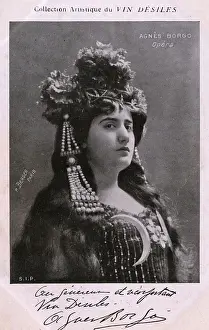 Soprano Prints: French (Corsican) Opera star - Agnes Borgo, Soprano