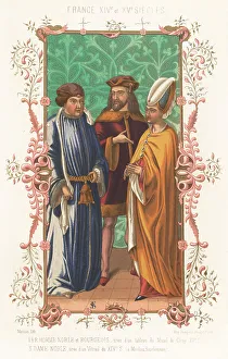 Moulin Prints: French costumes of the 14th and 15th century