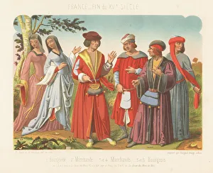 Purse Prints: French costumes, end of the 15th century