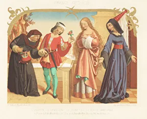 Hennin Prints: French costumes, end of the 15th century