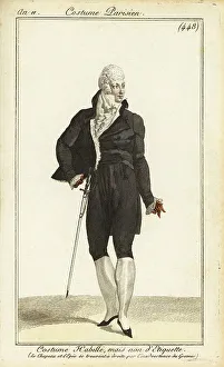 Bicorn Prints: French dandy in formal wear, Paris, 1803