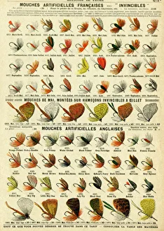 Hook Collection: French and English artificial fishing flies