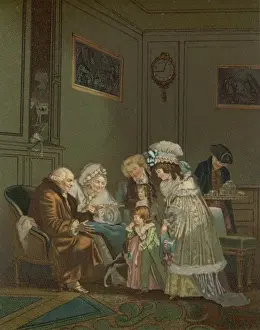 Grand Parents Prints: French Family Mid 18C