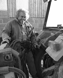 Images Dated 7th September 2012: French farmer with his tractor
