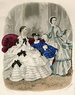 Ruchings Gallery: French fashions for December 1860