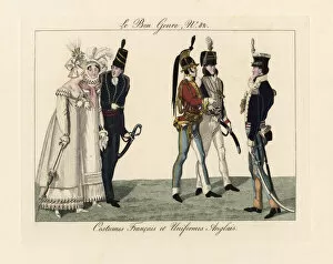 French fashions and English uniforms, 1815