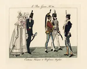 Courtesan Prints: French fashions and English uniforms, 1815