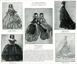 Neckline Collection: French female fashions, Second Empire, Constantin Guys