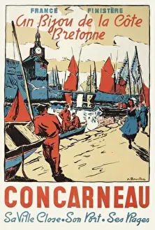 Bretonne Prints: French fishing village