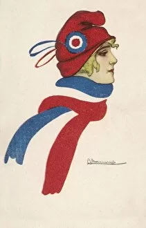 Women Gallery: French Flag-Scarf