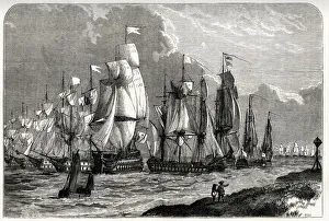 The French Fleet off Grenada, West Indies. The Battle of Grenada of 6 July 1779 was a The French Fleet off Grenada, West Indies. The Battle of Grenada of 6 July 1779 was a