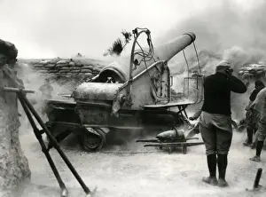Loud Prints: French Fortress gun firing towards Asiatic coast, WW1