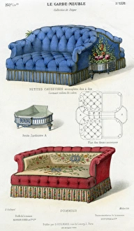 Jardiniere Gallery: French furnishing -- two sofas