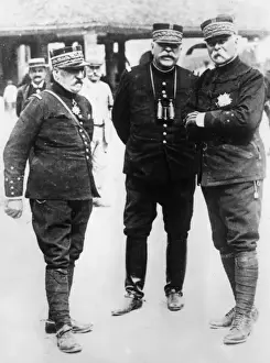 Joffre Prints: French Generals Castelnau, Joffre and Pau