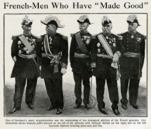 Generals Prints: Five French generals, WW1