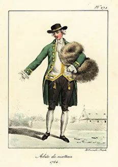 French gentleman in casual morning outfit, 1784