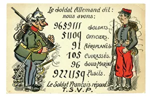 Clear Prints: French and German caricature soldiers face off
