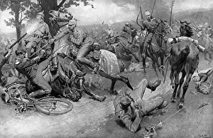 Melee Prints: French and German cavalry encounter