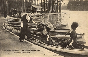 French girls wearing Jupe-Culotte trousers - Paris, France French girls wearing Jupe-Culotte trousers - Paris, France