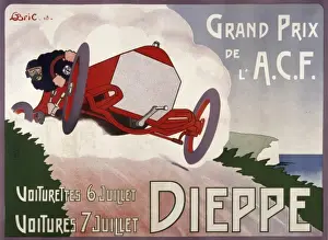 Prix Prints: French Grand Prix Poster - Dieppe