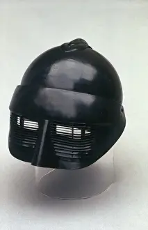 Visor Prints: French helmet with visor, WW1
