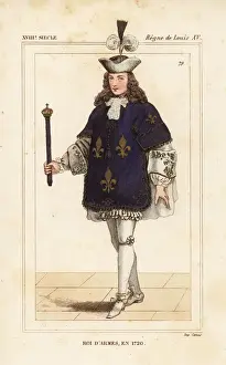 Chivalry Prints: French Herald of Arms, Roi d Armes, 1720