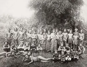 Vietnam Prints: French Indochina, Vietnam, group of indigenous people