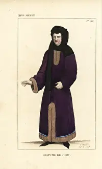 French judge in robes, 14th century
