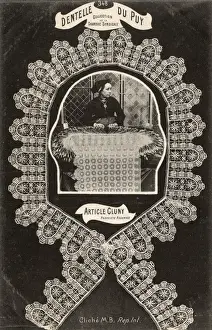 Chambre Prints: French Lacemaker working on a large-scale piece