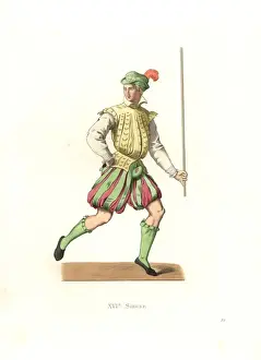 Chevignard Prints: French lackey, 16th century