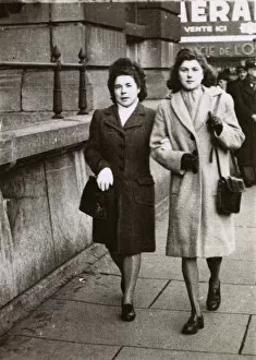 Winters Collection: Two French ladies out for a stroll